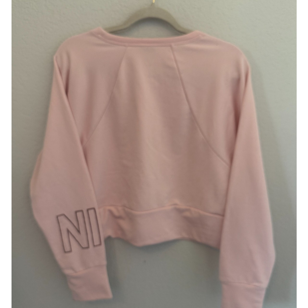 Nike Get Fit Fleece Crew Dri-Fit Echo Pink Women Cropped Sweatshirt M BV5059-682 - Picture 6 of 11